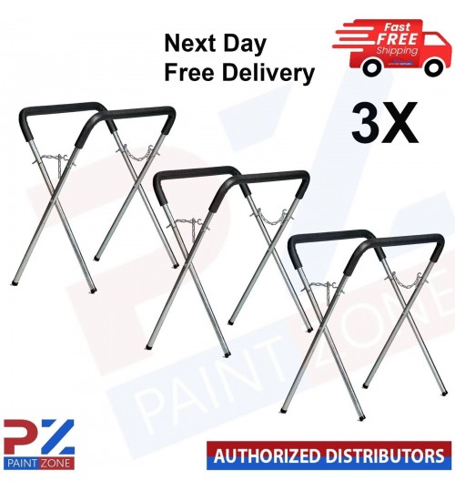 3 X FMT Body Shop Panel Stand / Trestle Table Adjustable Bodyshop rack