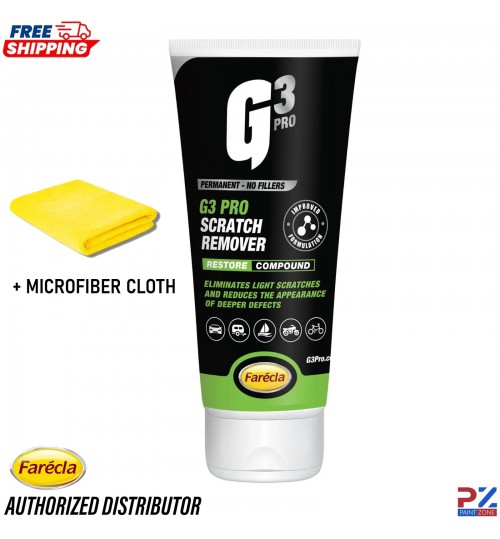 Farecla G3 Pro 100ml Scratch Remover Compound + Microfiber Cloth Paint Repair