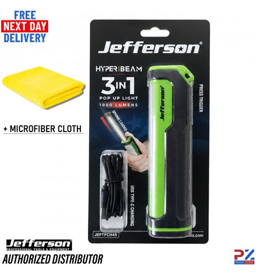 1000LM Rechargeable COB LED Work Light Magnetic Base Inspection JEFTRCH4 +Cloth