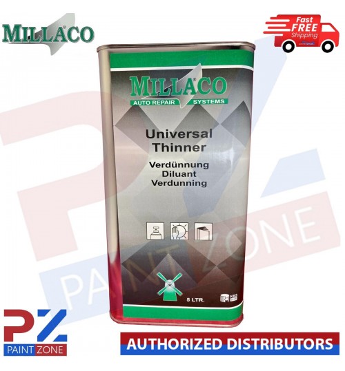 MILLACO Basecoat & 2k Car Automotive Paint Thinner 5 Litre Gun Cleaner Primer 5L