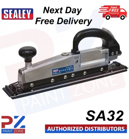 Sealey SA32 Air Long Bed Sander Twin Piston In-line Air Sander (400 x 70mm) PZ