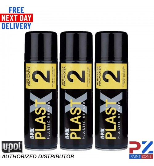 3 x U-POL PLASTX2 - ADHESION PROMOTER - 400ml PLASTIC REPAIR