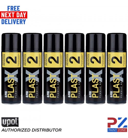 6 x U-POL PLASTX2 - ADHESION PROMOTER - 400ml PLASTIC REPAIR