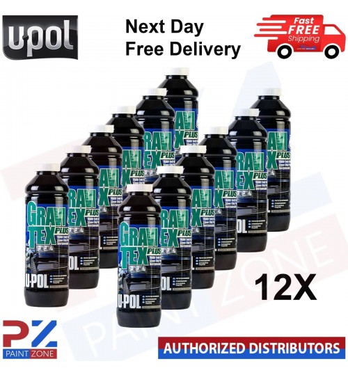 12 X U-POL GRAVITEX PLUS HS STONE CHIP COATING UPOL, PROTECTER 1L - WHITE