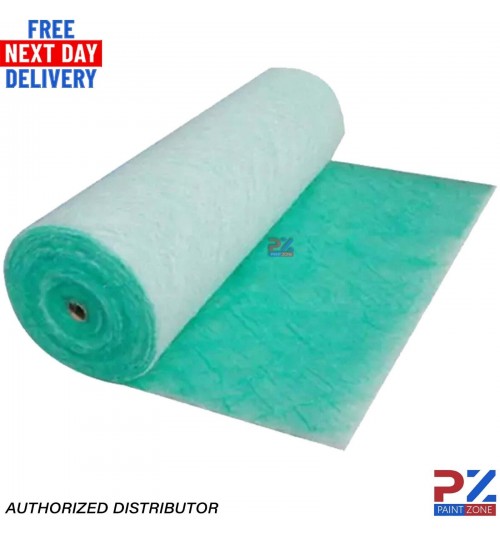 1M x 20M x 50mm BETA PA225 BOOTH FILTER ROLL -EXTRACTION GREEN FIBREGLASS PAINT