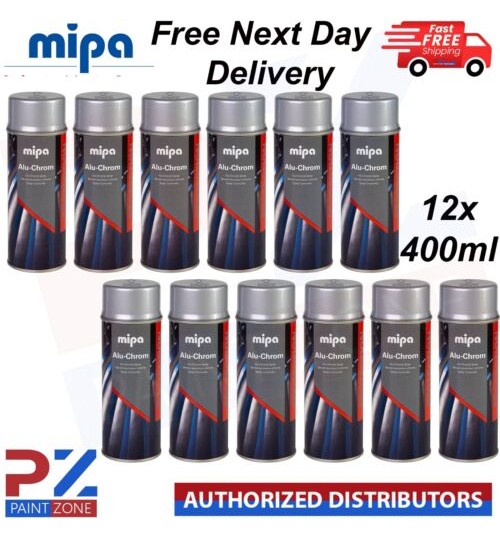 12x MIPA ALU-CHROME Spray Aerosol 400ml Corrosion and Heat Protection