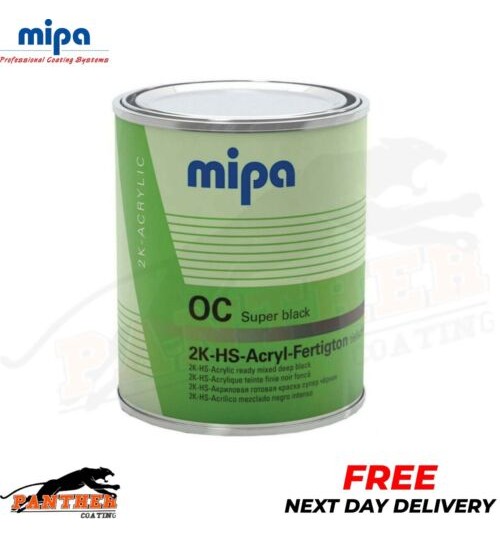 MIPA OC 2K HS RM SUPER RALLY BLACK 1LTR - ACRYLIC, 2-1 , GLOSS , TOPCOAT
