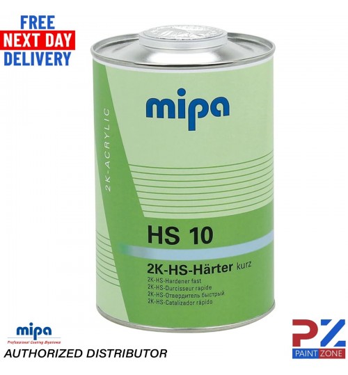 1 x MIPA HS10 2K HIGH SOLID FAST HARDENER 1LTR - OC, ACRY FILLER, TOPCOAT, PUR