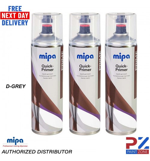 3X MIPA QUICK PRIMER AEROSOL 500ML DARK GREY - SPOT PRIMER