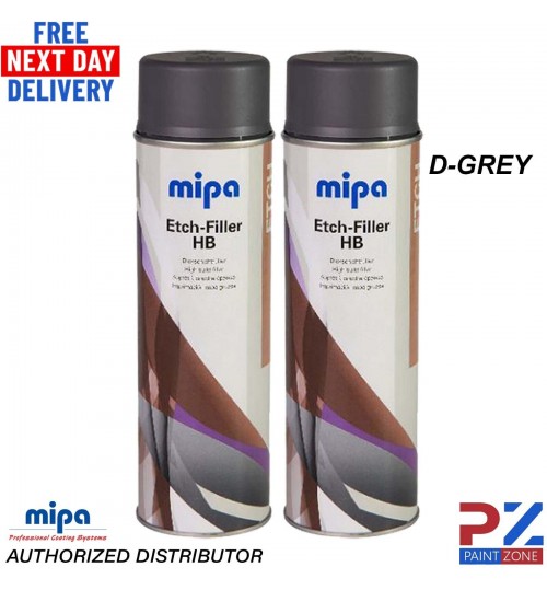 2X Mipa Etch Filler High Build Dark Grey (500ML)