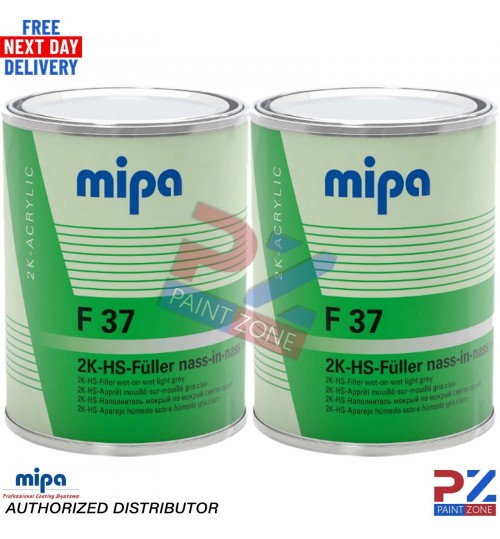 2X MIPA HS F37 2K WET ON WET FILLER PRIMER 1L - LIGHT GREY