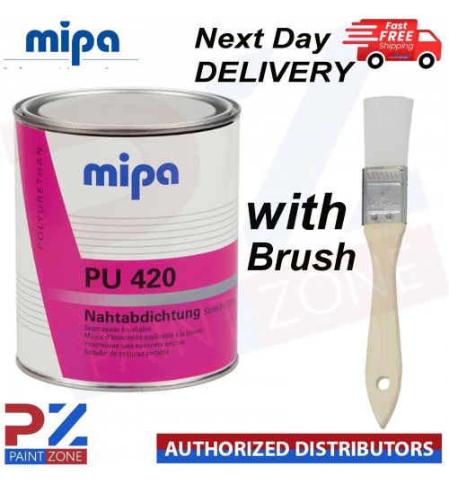 MIPA PU 420 Seam Sealer 1KG With brush Polyurethane Adhesive Sealant Tin Grey (NEXT DAY DELIVERY)