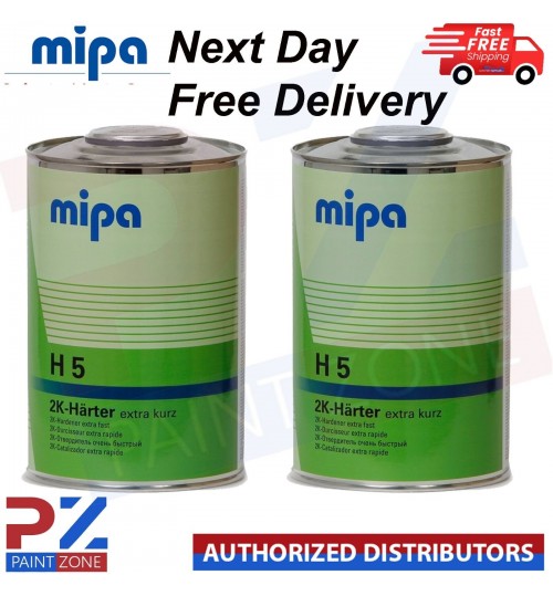 2X MIPA H5 2k HARTER EXTRA FAST HARDENER 2K ACRYLIC Activator Car Paint 2 LITRE