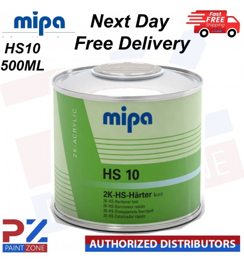MIPA HS10 2K HIGH SOLID FAST HARDENER 500ML - OC, ACRY FILLER, PAINT,TOPCOAT,PUR